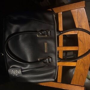Kenneth Cole Reaction Elegant Black Tote with Gold Details